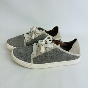 Olukai  Pehuea Li Tapa Gray Sneakers Comfort Shoes Convertible Slip On Size 9.5‎